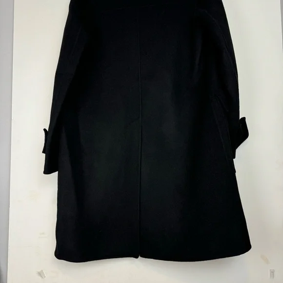 NWT Massimo Dutti Black Double Breasted Pocket Wool Blend Jacket Coat Sz Small - Picture 12 of 16